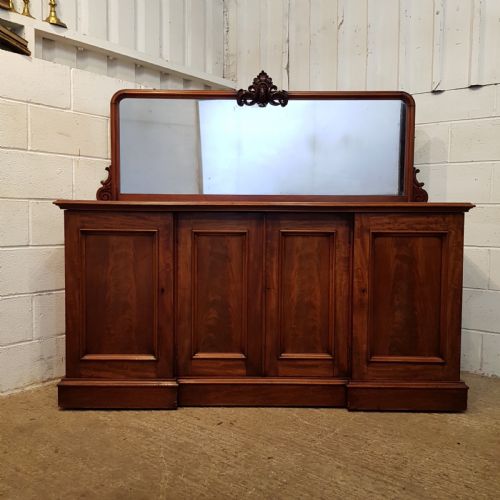 fig 1. ANTIQUE VICTORIAN MAHOGANY MIRROR BACK CHIFFONIER C1880