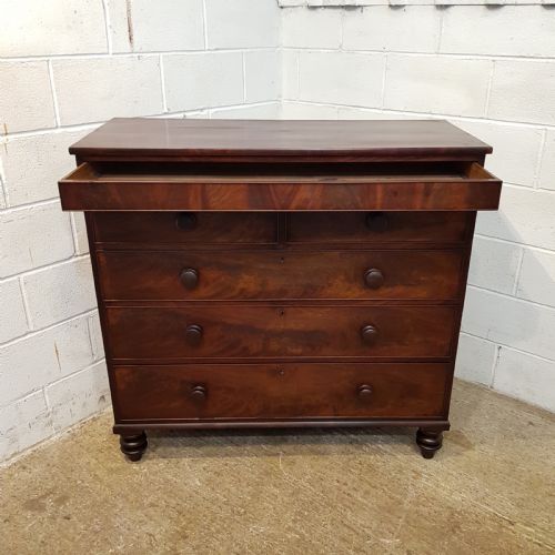 fig 1. ANTIQUE VICTORIAN MAHOGANY CHEST OF DRAWERS C1880