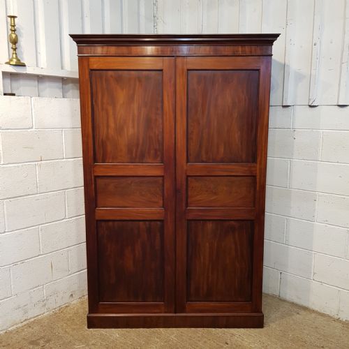 fig 2. ANTIQUE 18TH CENTURY PERIOD MAHOGANY DOUBLE WARDROBE C1780