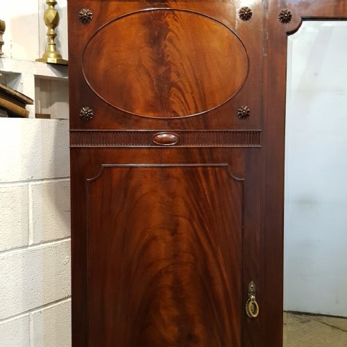 fig 2. ANTIQUE EDWARDIAN CHIPPENDALE MAHOGANY BREAKFRONT TRIPLE WARDROBE C1900