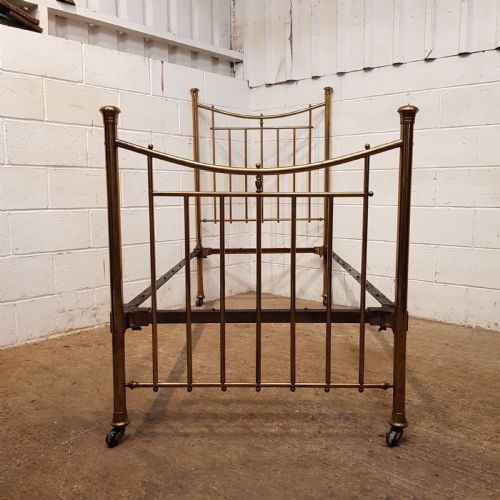 fig 2. ANTIQUE VICTORIAN PAIR BRASS SINGLE BEDS C1880