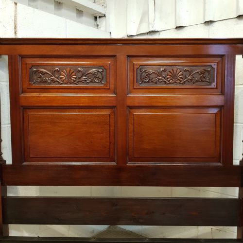 fig 2. ANTIQUE LATE VICTORIAN MAHOGANY DOUBLE BED C1890