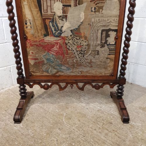 fig 2. ANTIQUE WILLIAM 1V MAHOGANY FIRE SCREEN C1830 