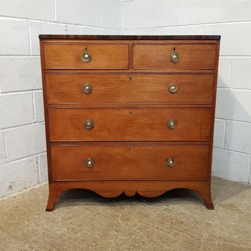 fig 1. ANTIQUE REGENCY MAHOGANY CHEST OF DRAWERS C1820