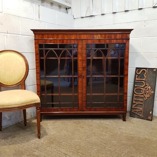 Antique Regency Mahogany Astragal Glazed Bookcase C1820