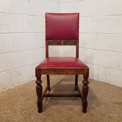 fig 2. ANTIQUE SET OF TEN OAK DINING CHAIRS C1920