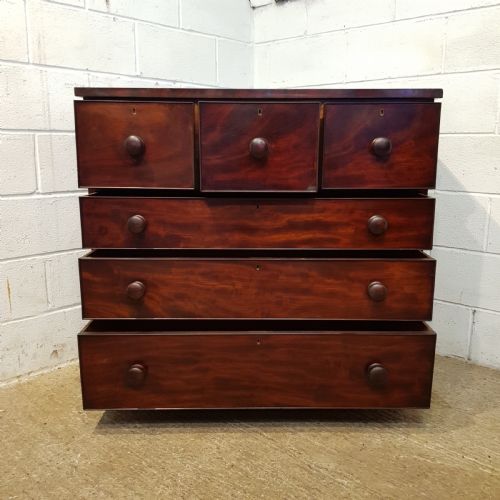 fig 2. ANTIQUE EARLY 19TH CENTURY MAHOGANY CHEST OF DRAWERS C1840