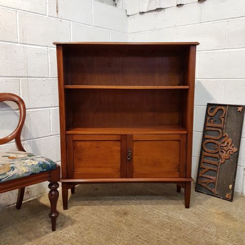 Antique Edwardian Mahogany Open Bookcase C1900