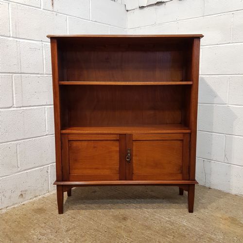 fig 1. ANTIQUE EDWARDIAN MAHOGANY OPEN BOOKCASE C1900