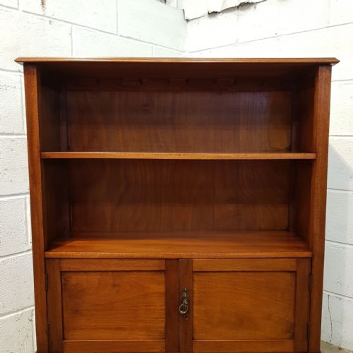 fig 2. ANTIQUE EDWARDIAN MAHOGANY OPEN BOOKCASE C1900