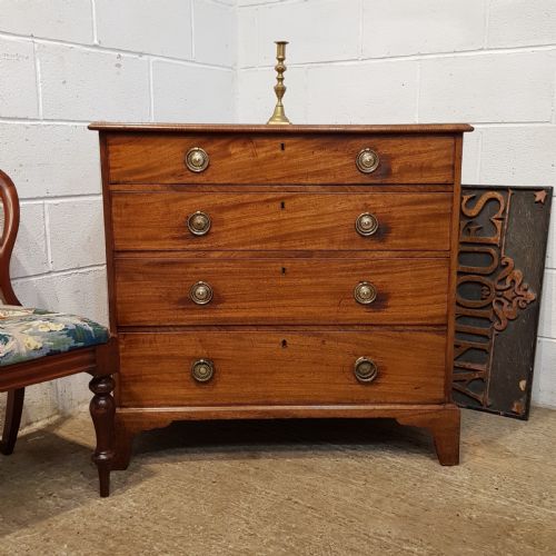 Antique 18th Century Period Mahogany Small Chest of Drawers C1780
