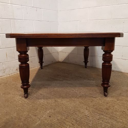 fig 2. ANTIQUE VICTORIAN WALNUT EXTENDING DINING TABLE SEATS 8-10 C1890