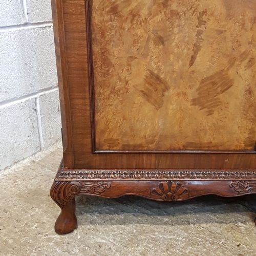 fig 2. ANTIQUE BURR WALNUT DOUBLE WARDROBE C1920