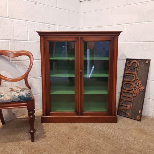 Antique Edwardian Mahogany Glazed Bookcase C1900