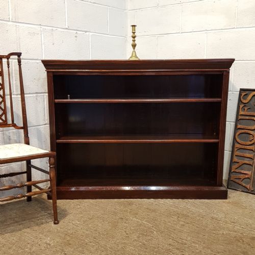 Antique Victorian Mahogany Open Bookcase C1880