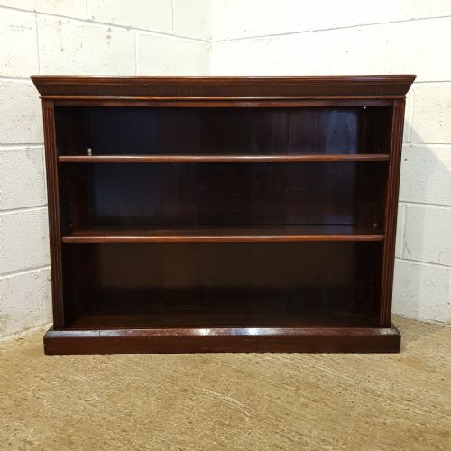fig 1. ANTIQUE VICTORIAN MAHOGANY OPEN BOOKCASE C1880