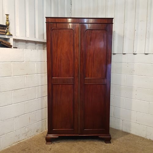 fig 1. ANTIQUE EARLY VICTORIAN MAHOGANY DOUBLE WARDROBE. 1850
