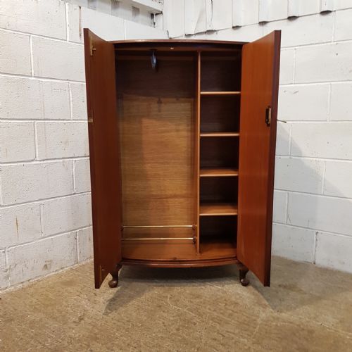 fig 2. ANTIQUE BURR WALNUT BOW FRONT TALLBOY C1920