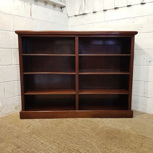 fig 1. ANTIQUE VICTORIAN MAHOGANY OPEN BOOKCASE C1880
