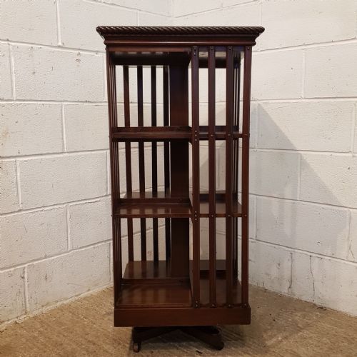 fig 1. ANTIQUE EDWARDIAN. MAHOGANY REVOLVING BOOKCASE C1900
