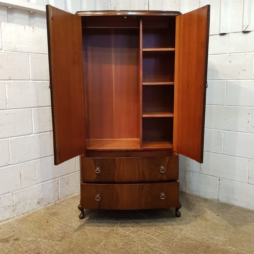 fig 1. ANTIQUE EDWARDIAN BURR WALNUT TALLBOY C 1920