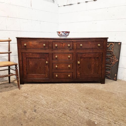 Antique 18th Century Country Oak Dresser Base C1780