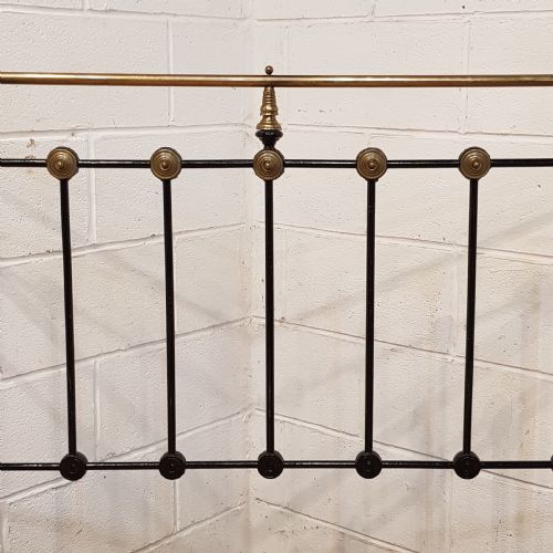 fig 2. ANTIQUE VICTORIAN BRASS AND IRON DOUBLE BED C1880