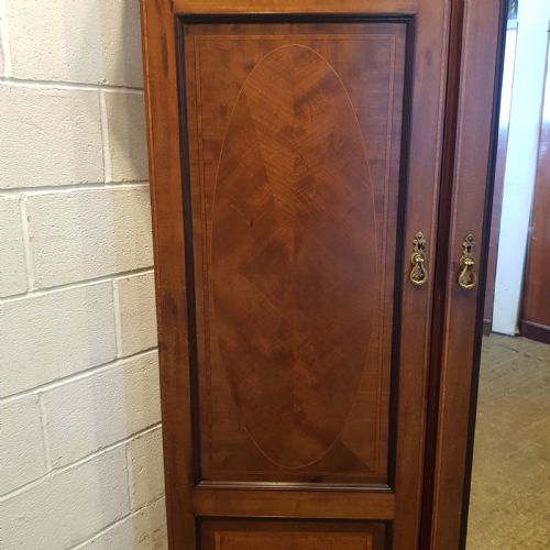 fig 2. ANTIQUE EDWARDIAN INLAID MAHOGANY TRIPLE WARDROBE COMPACTUM C1900