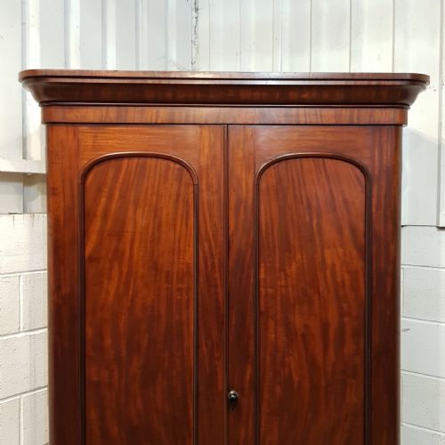 fig 2. ANTIQUE VICTORIAN MAHOGANY DOUBLE WARDROBE C1880
