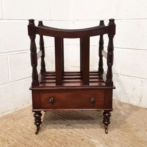 fig 1. ANTIQUE. LARGE VICTORIAN MAHOGANY CANTERBURY C1880