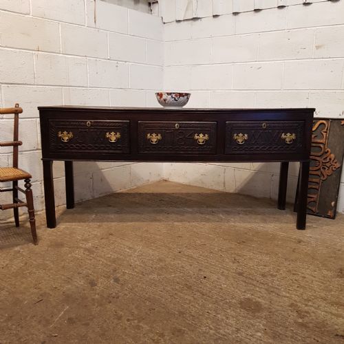 Antique 18th Century Country Oak Dresser Base C1780