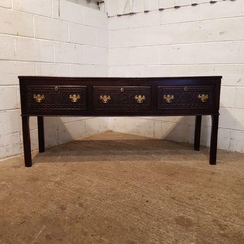 fig 1. ANTIQUE 18TH CENTURY COUNTRY OAK DRESSER BASE C1780