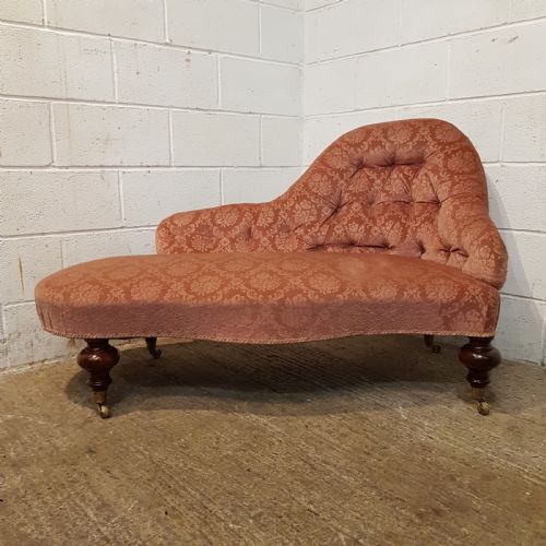 fig 1. ANTIQUE SMALL VICTORIAN CHAISE LONGUE C1880