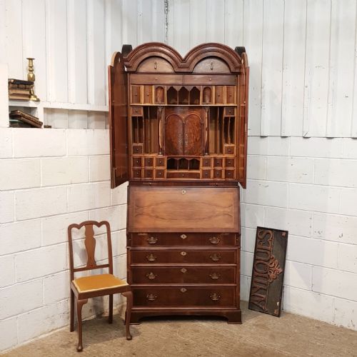 Antique Burr Walnut Secretaire Bureau C1920