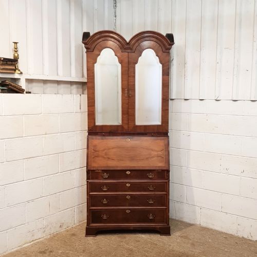 fig 2. ANTIQUE BURR WALNUT SECRETAIRE BUREAU c1920