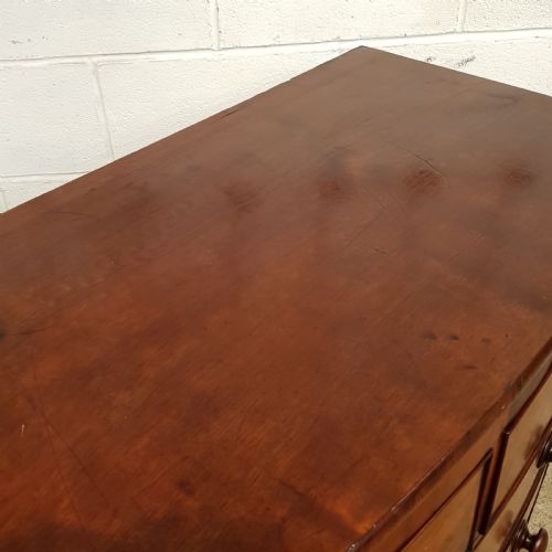 fig 2. ANTIQUE VICTORIAN MAHOGANY BOW FRONT CHEST OF DRAWERS C1880