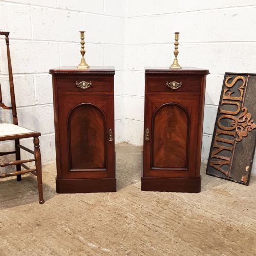 Antique 
Air Victorian Mahogany Bedside Cabinets C1880