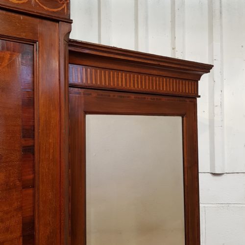 fig 2. ANTIQUE VICTORIAN REGENCY MAHOGANY BREAKFRONT TRIPLE WARDROBE BY MAPLE & CO.C1890