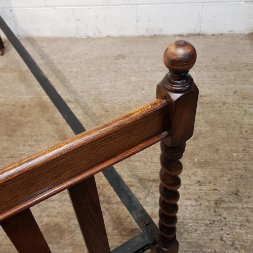 fig 1. ANTIQUE OAK DOUBKE BED C1920