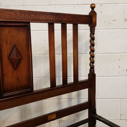 fig 2. ANTIQUE OAK DOUBKE BED C1920