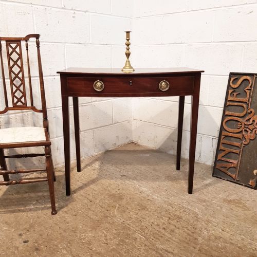 Antique Regency Mahogany Bow Front Side Table C1820