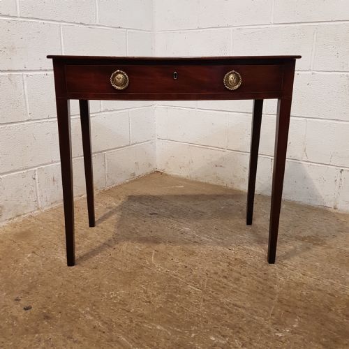 fig 1. ANTIQUE REGENCY MAHOGANY BOW FRONT SIDE TABLE C1820