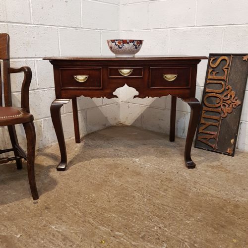 Antique Late 18th Century Oak Lowboy C1780