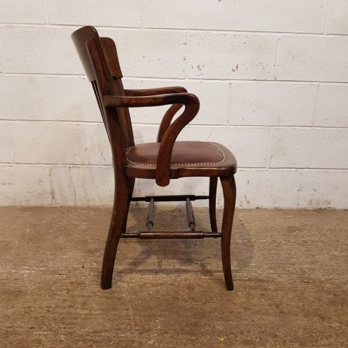fig 1. ANTIQUE EDWARDIAN OAK DESK CHAIR C1900