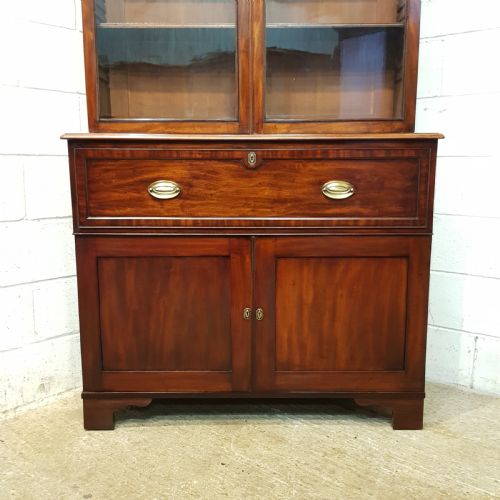 fig 1. ANTIQUE REGENCY MAHOGANY BOOKCASE SECRETAIRE C1820