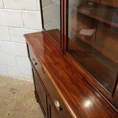 fig 2. ANTIQUE REGENCY MAHOGANY BOOKCASE SECRETAIRE C1820