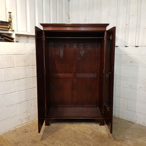 fig 1. ANTIQUE VICTORIAN REGENCY MAHOGANY DOUBLE WARDROBE C1890