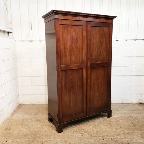 fig 2. ANTIQUE VICTORIAN REGENCY MAHOGANY DOUBLE WARDROBE C1890