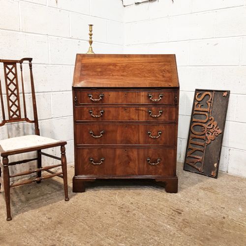 Antique Edwardian Mahogany Small Bureau C 1900