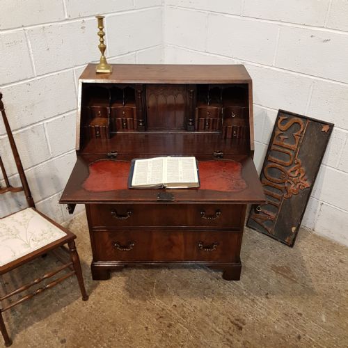 fig 1. ANTIQUE EDWARDIAN MAHOGANY SMALL BUREAU C 1900